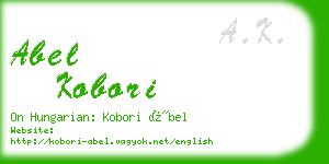 abel kobori business card